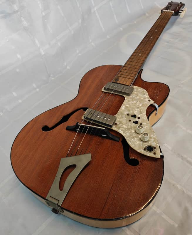 Wolfgang Hüttl Opus 63 ca. 1958 Vintage Archtop aus Bubenreuth Top Elektronik image 1