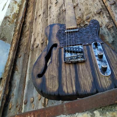 American Vintage Old Wood Engraved Pickguard image 8