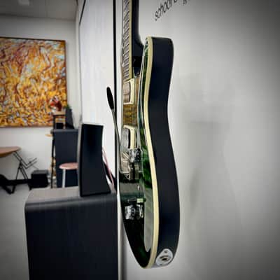 PRS SE Custom 24 Quilt - Teal Black (Black Back) image 4