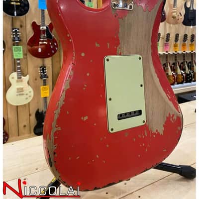 FENDER Michael Landau Signature 1963 Stratocaster, Round-Laminated Rosewood, Fiesta Red over 3-Color Sunburst image 21