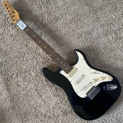 SSS Black Electric Guitar, Basswood Body, Maple Neck, Rosewood Fingerboard image 2