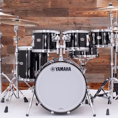 YAMAHA RECORDING CUSTOM 5 PIECE DRUM KIT, REAL BLACK LACQUER image 6