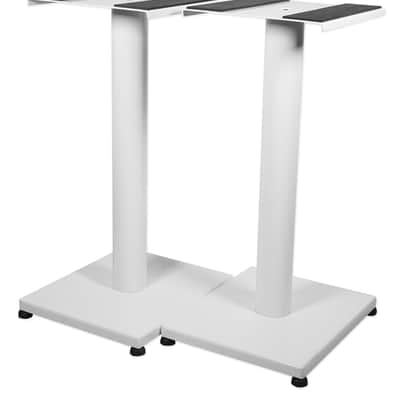 Pair 21” Steel White Stands For JBL ARENA 130 Bookshelf Speakers image 3