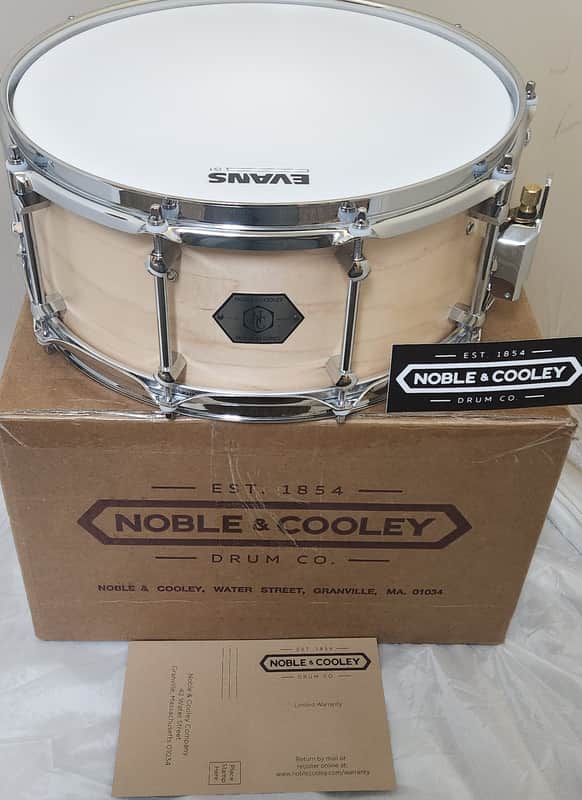 Noble & Cooley *Pre-Order* Horizon Series 6.5x14" Maple/Mahogany Hybrid Snare Drum in Natural Satin & Chrome Hardware | Made in the USA | Special Order | Authorized Dealer image 1