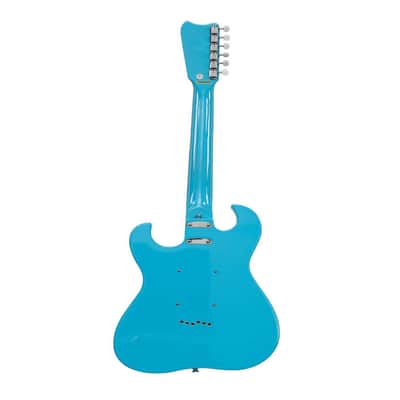 Silvertone 1449 Series Double Cut Guitar - Light Blue image 8