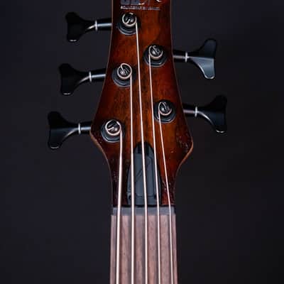 Ibanez SR505AMHL 5-String Bass, Mahogany Brown Burst Low Gloss image 9