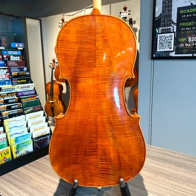 Golden Bamboo Chinese Imported 1/2 Cello Solid Wood Quinn Violin 2000 - Oil Varnish image 2