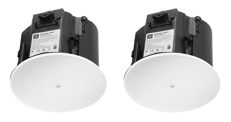 Immagine (2) JBL Control 426C/T 6.5" Commercial 70v/12-ohm Ceiling Speakers 4 Restaurant - 1