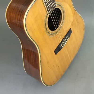 Vintage MIJ Canyon T40 Dreadnought Acoustic Guitar 1970s Natural Solid Spruce Top Martin D40 Style Axe image 16