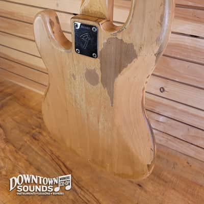 FEATURING THE CLAW 1969 Fender Precision Bass with G&G-Style Hard Case - Stripped Natural, 10.2lbs, Fender "The Claw" Solid Brass Bridge image 14