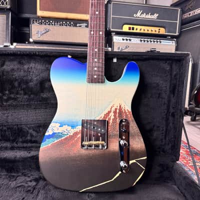 2024 Fender Japan Art Canvas Esquire by Katsushika Hokusai  Mint w/ Case & Hangtags image 12