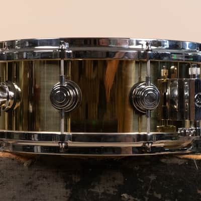 2000s DW Collector's Series 5.5x14 Bell Brass Snare Drum image 3