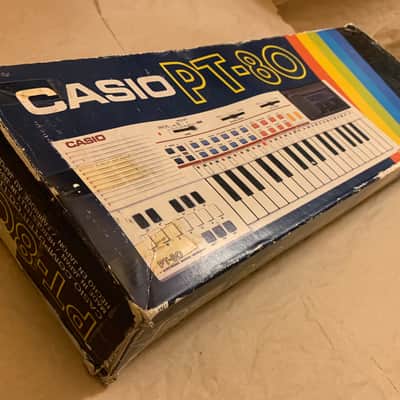 Casio PT-80 ホワイト☆昭和レトロ☆日本製☆セミアナログ音源シンセ☆ Casio PT-80 32-Key Mini Synthesizer | Reverb