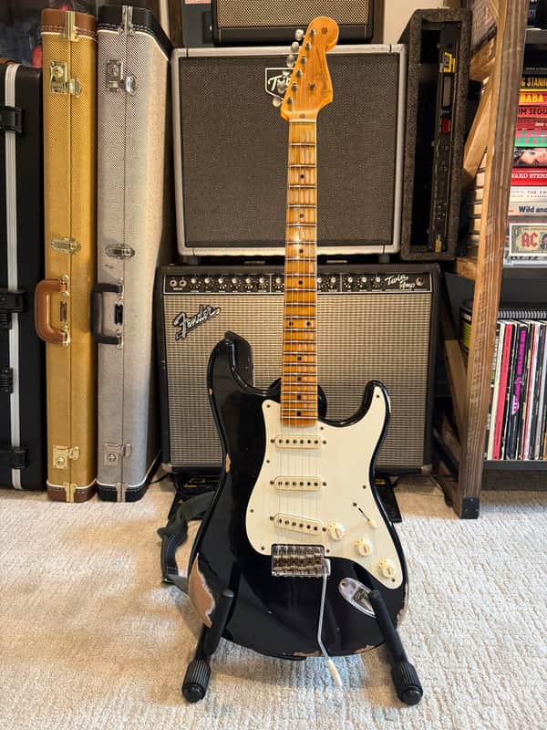 Fender Custom-Shop Stratocaster Heavy Relic (Black) 1959 (Reissue) - Relic image 1
