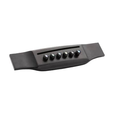 Martin Liquid Metal Bridge Pin Set - Gloss Black with Pearl image 4