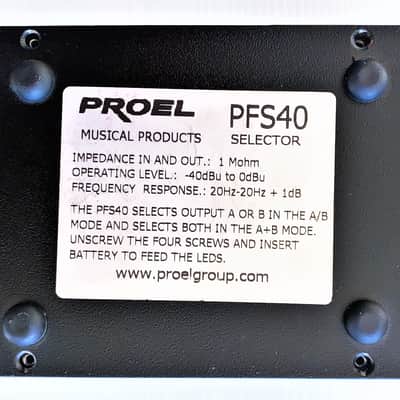 A/B A+B Selector Footswitch Super Rare Vintage Proel PFS40 Quality Made In Italy image 3