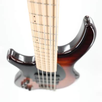 Dingwall Left-Handed Combustion 3X 5-String Multi-Scale Bass - 3-Pickup Quilt Top Vintageburst w/Maple Fretboard image 8