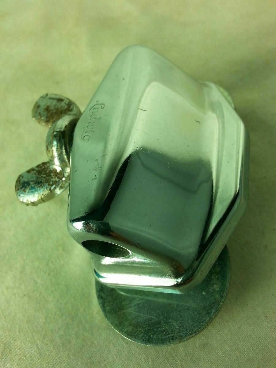 Ludwig Tom Drum / Bass Spur / Cymbal Arm Mount Vintage Chrome Wing-Screw 60s* — main photograph