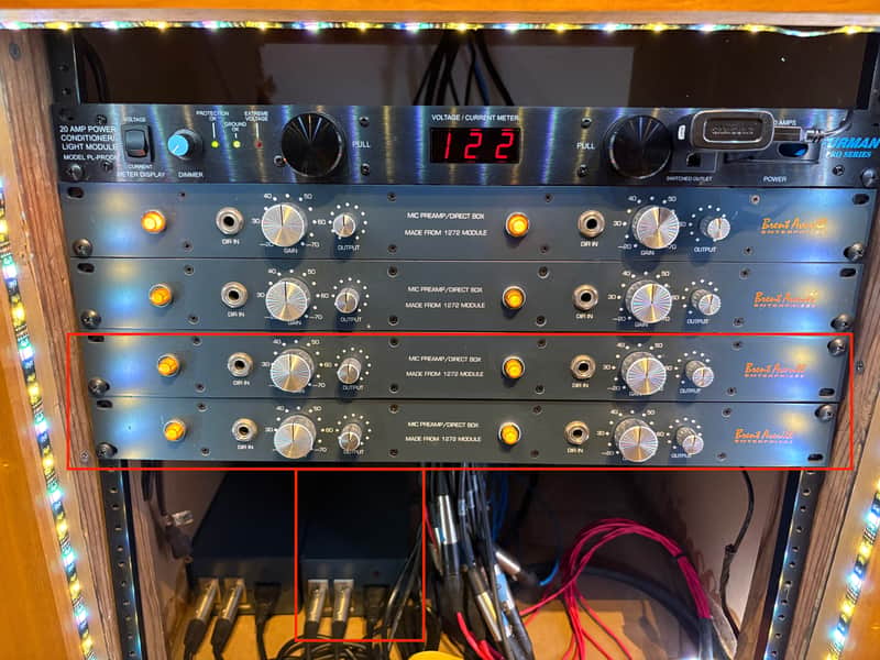 Brent Averill Enterprises (BAE) NEVE 1272s Dual Channel Mic Preamps w/48v PSU