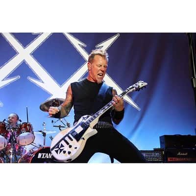 ESP Limited Edition James Hetfield Iron Cross Guitar, White image 3