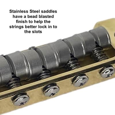 Bensonite Jazzmaster Bridge V2 - Nickel Plated Brass - 12'' radius image 6