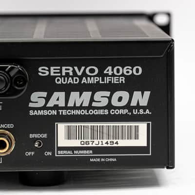 Samson Servo 4060 Quad 4-Channel Power Amplifier Rack Amp 60W x4 image 5