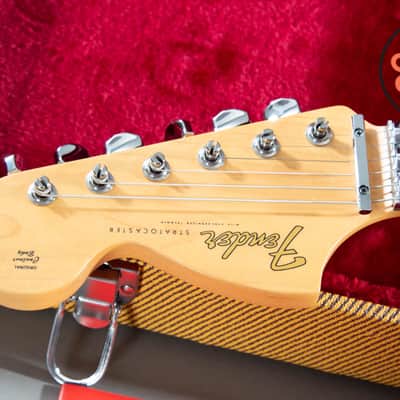 2019 Fender Japan MIJ Michiya Haruhata Stratocaster Caribbean Blue Transparent Tweed HSC image 3