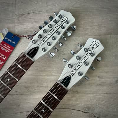 Danelectro Doubleneck (12-string + 6-string), White Pearl (New!) image 5