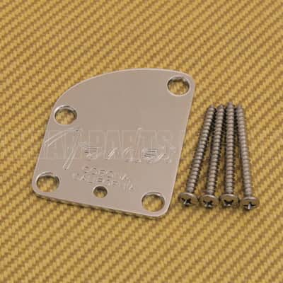 005-9209-049 Fender USA Offset Chrome Neck Plate for Deluxe Stratocaster/Strat image 1
