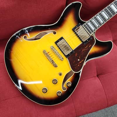 Ibanez AS93FM-AYS 5B-05 - Flame maple sunburst semi hollow body electric guitar image 4