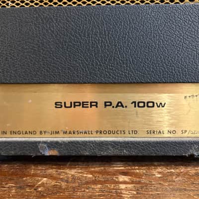 Marshall Super PA 100w Head 1972 image 7