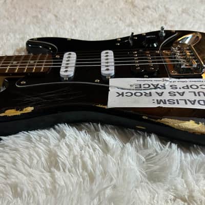 Kurt Cobain Vandalism Stratocaster Replica - 35" Mini Guitar - Reliced image 3