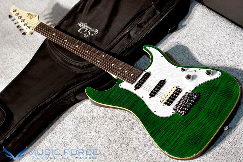 Suhr Dealer Select Limited Run Standard Mahogany HSS FMT-Trans Green w/Pearl PG image 1