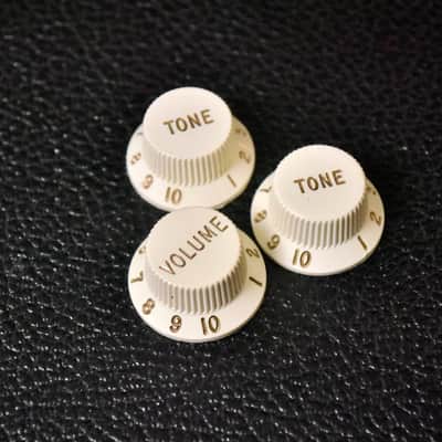 Fender 005-6254-049 Stratocaster Knobs (3) 2010s - Parchment Bild 1