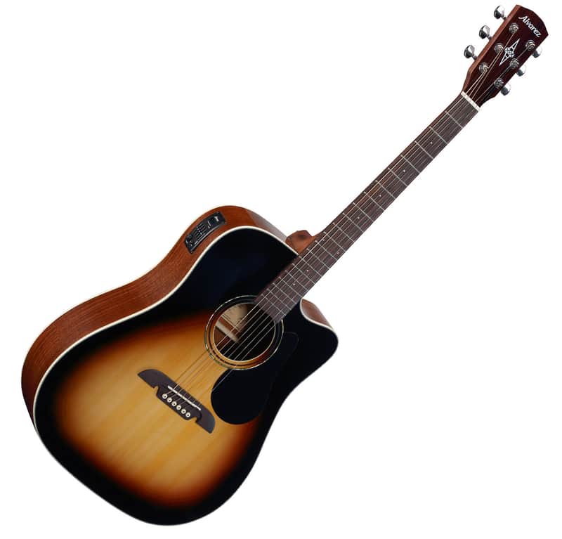 Alvarez RD26CESB Regent 26 Series Cutaway Dreadnought w/ Electronics Sunburst image 4