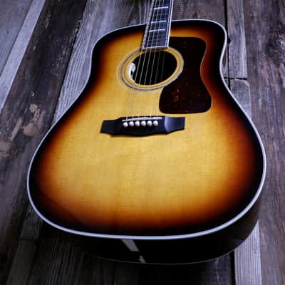 Guild USA D-55E Dreadnought - Antique Burst w/ Humidified Hard Case NAMM Display Guitar image 6