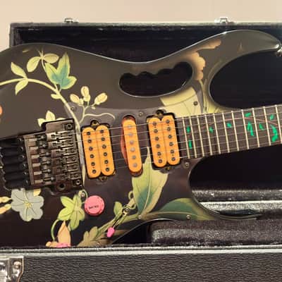 Ibanez JEM77-FP Steve Vai Signature - Black Floral Pattern image 3