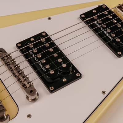 ESP Edwards E-FV-120D Vintage White 2014 MIJ Flying V – Seymour Duncan SH-1 / SH-4 image 4
