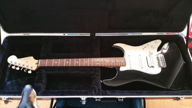 Fender Standard Stratocaster HSS, MIM Fat Strat 2004/2005 Black image 1