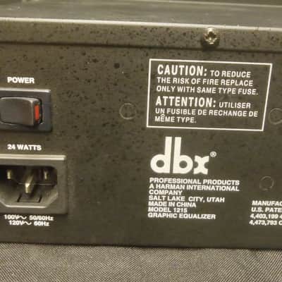 DBX 1215 Dual-Channel 15-Band Graphic Equalizer - Black image 8