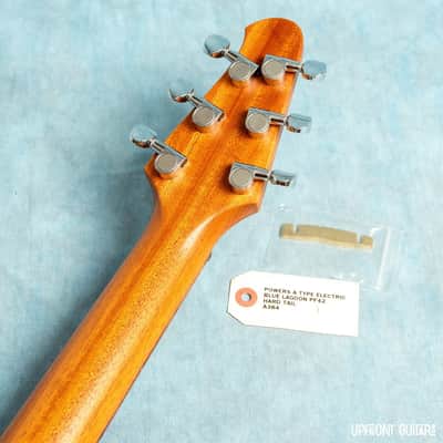 USED Powers Electric A-Type Select Blue Lagoon PF42 Electric Guitar SNA384 w/Original Soft Case image 7