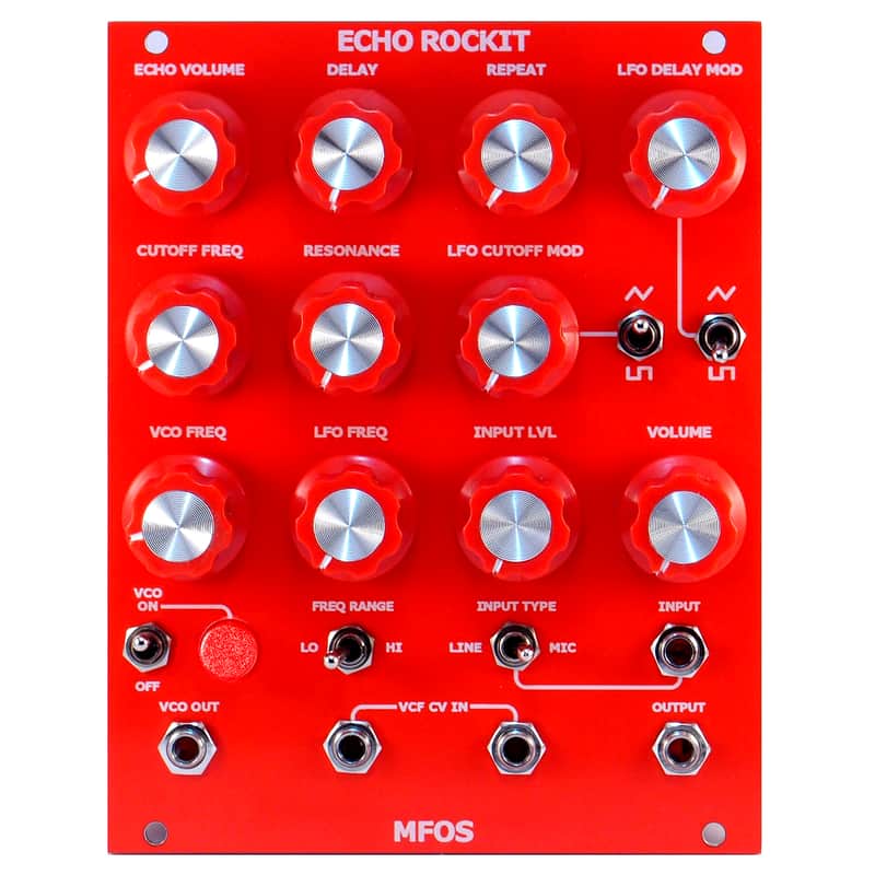 MFOS Echo Rockit Eurorack. Analog synthesizer. Noisebox. Drone. Delay. 2022 Red/White image 1