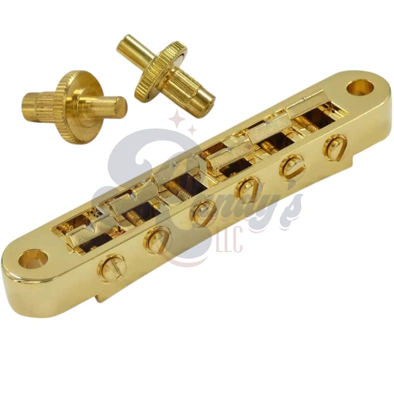 Advanced Plating 1218-31G Vintage Nashville Tune-O-Matic TOM Bridge & Posts - Fits Gibson®-Gold / Gold image 1
