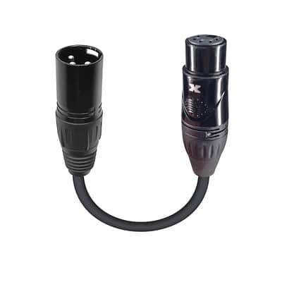 ProX XC-DMX3M5F 6" Male XLR-3 to Female XLR-5 DMX Cable Adapter image 2