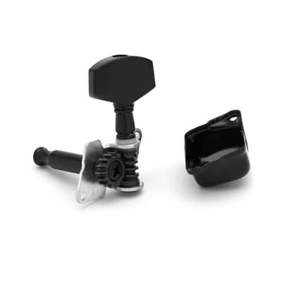 Black Semiclosed String Tuning Pegs Machine Heads Tuners Keys 6 In Line Right Hand for Electric Guitars image 3