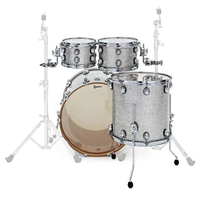 Premier Genista Maple Series 22" Four-Piece Shell Pack Silver Sparkle PGM22-4SPSSX image 2