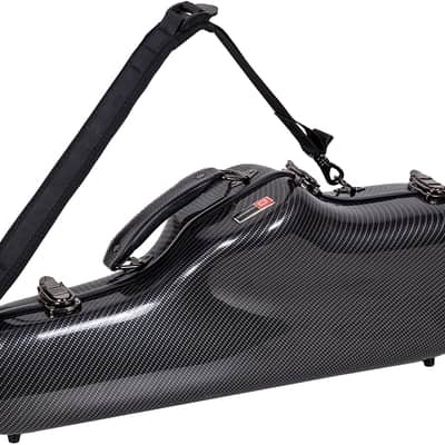 Crossrock Composite Carbon Fiber Case fits Regular Alto Saxophone, Lightweight Beautiful Hard Case image 1