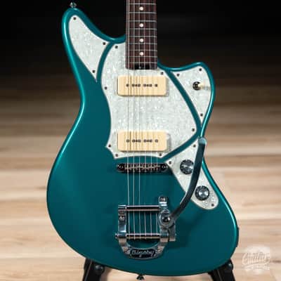 Veritas Riverton Bigsby Guitar w/ PoleCats P-90s & RW Fretboard –Ocean Turquoise image 2