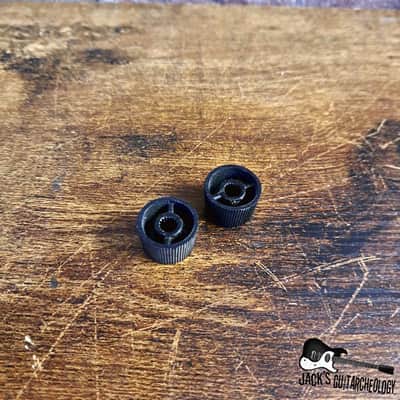 Kent / Teisco MIJ Volume & Tone Cupcake Knob Set of 2 (1960s Black) image 5