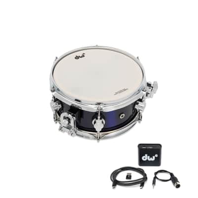 DW DWe Electronic/Acoustic Snare Drum 10x5 Midnight Blue Metallic image 6